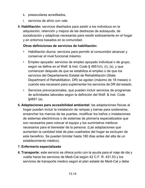 La Exención por discapacidad del desarrollo de Medi-Cal Capítulo 13