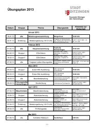 Übungsplan Abteilung Heimerdingen für 2013 - Ditzingen