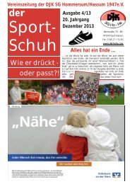 Sportschuh, Dezember 2013 - DJK SG Hommersum-Hassum 1947 eV