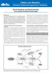 Durch Rauchen und Passivrauchen verursachte Krebserkrankungen