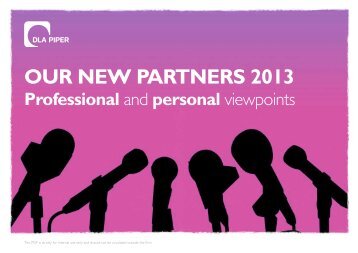 Our New PartNers 2013 Professional - DLA Piper