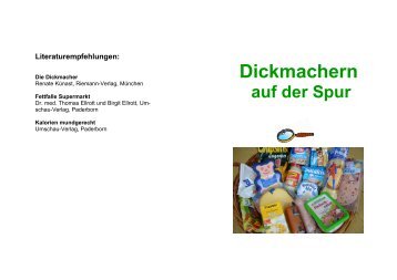 Broschüre Dickmachern auf der Spur - DLR