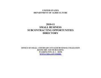 Prime Contractor - USDA | Departmental Management