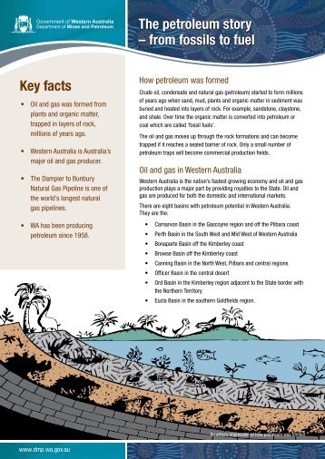 The petroleum story - from fossils to fuel - Department of Mines and ...