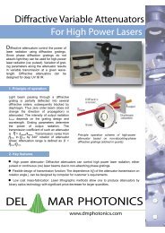 Diffractive Variable Attenuator (DVA) - Del Mar Photonics