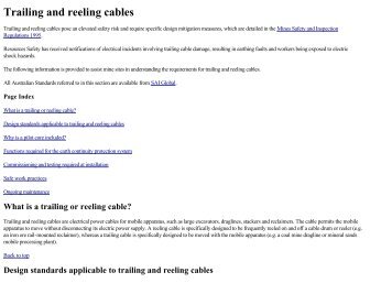 Trailing and reeling cables
