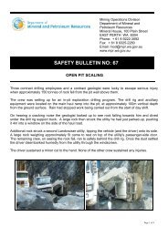 SAFETY BULLETIN NO: 67 - Department of Mines and Petroleum