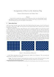 Arrangements of Stars on the American Flag - Université de Montréal