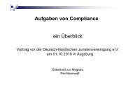 Aufgaben von Compliance ein Überblick - Deutsch-Nordische ...