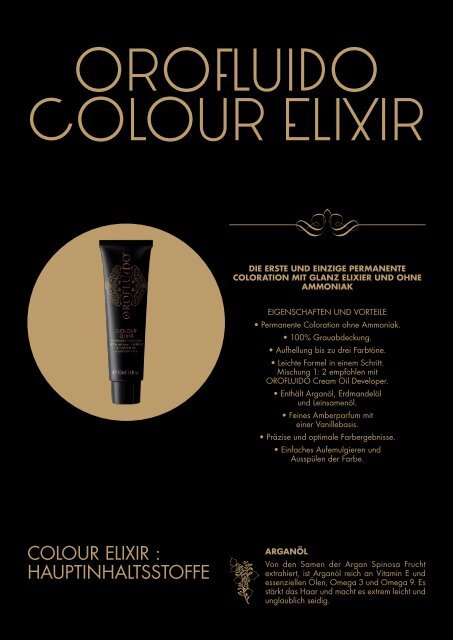 Orofluido Colour Elixir, ein Erlebnis für alle Sinne. Eine ... - Dobi