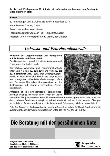 Mitteilungsblatt Nr. 4/2013 - Gemeinde Döttingen