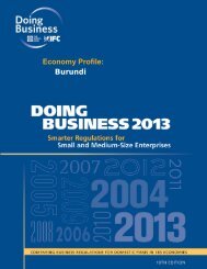 Economy Profile: Burundi - Doing Business