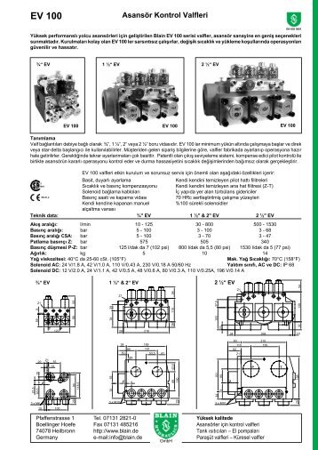 EV 100 - blain hydraulics Gmbh