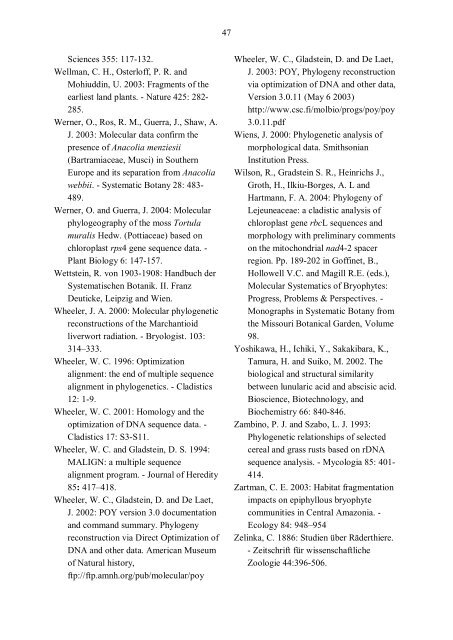 Evolutionary relationships of liverworts with a special focus ... - Doria