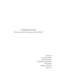 Foreign Agents in Russia - Doria