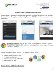 Revation Mobile Communicator Requirements Revation Mobile ...