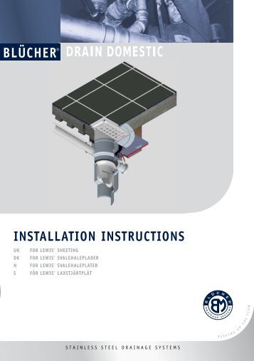 INSTALLATION INSTRUCTIONS - Blücher