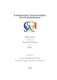 Lumineszenz lasererzeugter Kavitationsblasen - DPI