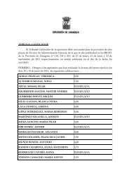 Anuncio del Tribunal Calificador relativo a las calificaciones ...