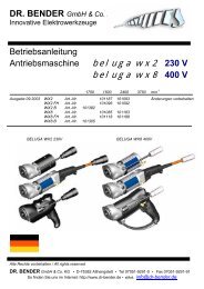 Betriebsanleitung - Dr. Bender GmbH