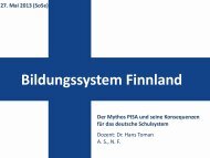 Bildungssystem Finnland - Dr. Hans Toman