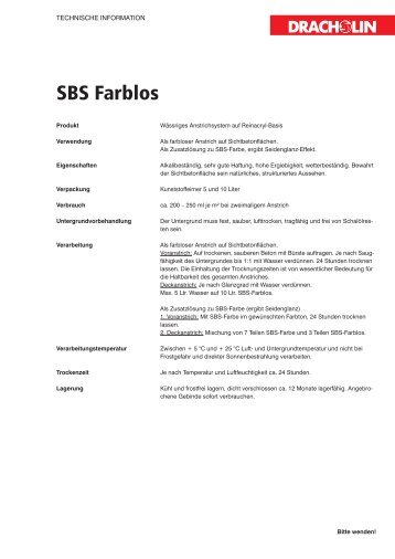 SBS Farblos - Dracholin GmbH