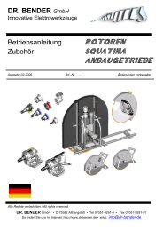 Rotoren SQUATINA Anbaugetriebe - Dr. Bender GmbH