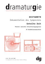 dramaturgie - Dramaturgische Gesellschaft