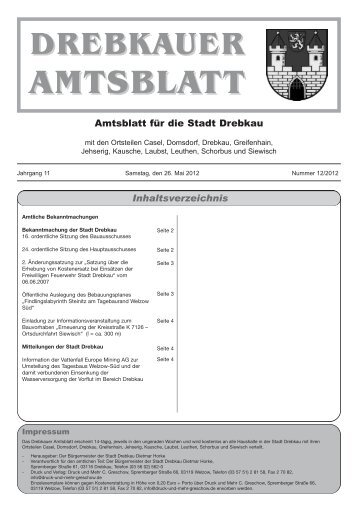 AMTSBLATT - Stadt Drebkau