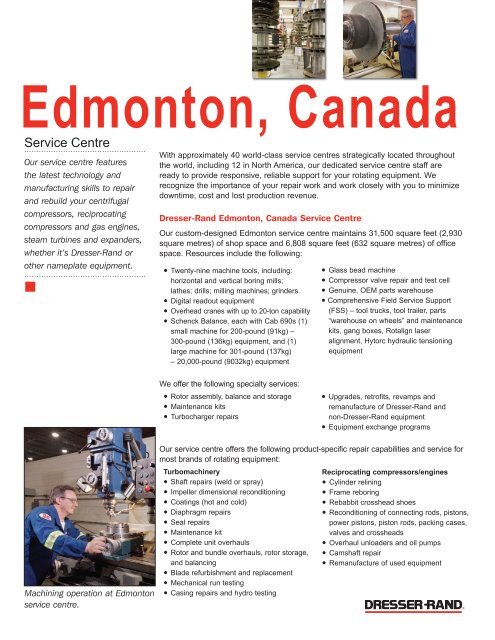 Edmonton Canada Dresser Rand