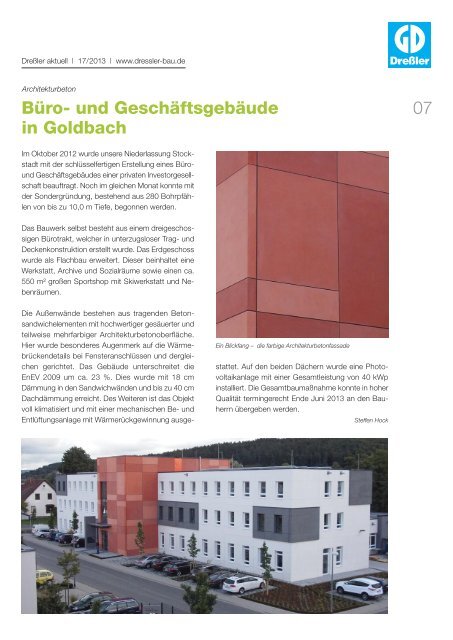 Dreßler Aktuell - Ausgabe 17 - Dreßler bau