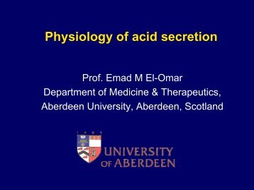 Physiology of acid secretion - Dr. Falk Pharma GmbH