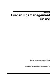 Forderungsmanagement Online: Handbuch - Creditreform Dresden