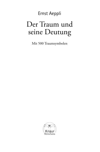 Der Traum und seine Deutung - Verlagsgruppe Droemer Knaur
