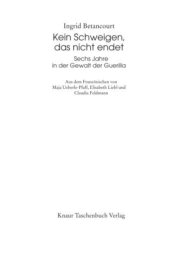 Kein Schweigen, das nicht endet - Verlagsgruppe Droemer Knaur