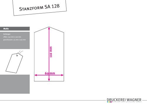 Stanzformen Sonderformen - Druckerei Wagner - Verlag und ...