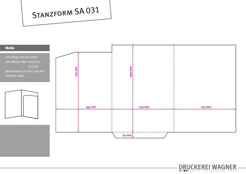 Stanzformen Sonderformen - Druckerei Wagner - Verlag und ...