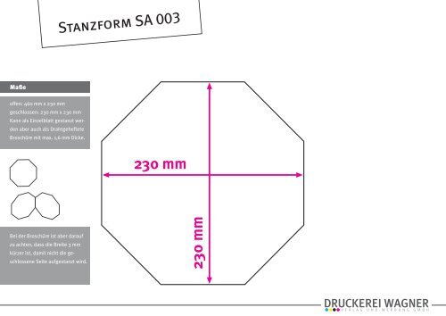 Stanzformen Sonderformen - Druckerei Wagner - Verlag und ...