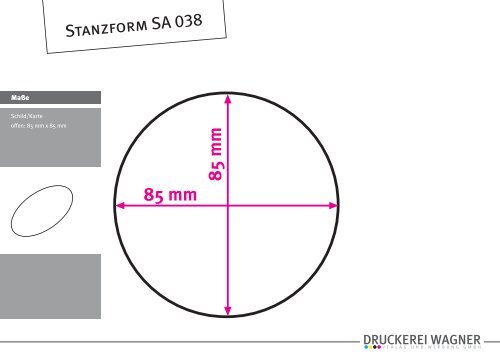 Stanzformen Sonderformen - Druckerei Wagner - Verlag und ...