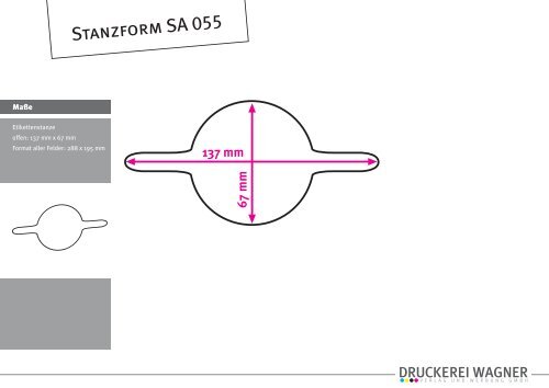 Stanzformen Sonderformen - Druckerei Wagner - Verlag und ...