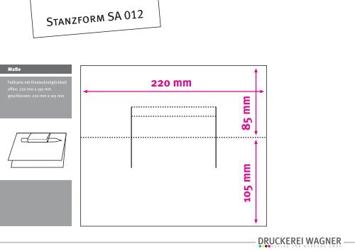 Stanzformen Sonderformen - Druckerei Wagner - Verlag und ...