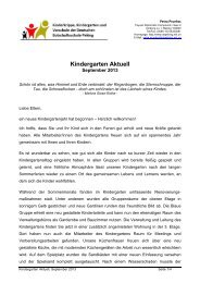 Kindergarten Aktuell - Deutsche Botschaftsschule Peking