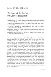 The Law of the Living: On Clarice Lispector  