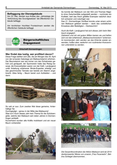 Ausgabe KW 20/2013 vom 16.05.2013 - Gemeinde Dürmentingen