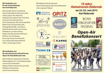 Open-Air Benefizkonzert - Düderode