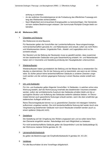 und Baureglement (PBR) - Gemeinde Düdingen