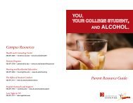 You, Your College Student and Alcohol - University of Denver