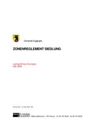 ZONENREGLEMENT SIEDLUNG - Duggingen