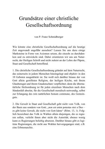 Grundsätze einer christliche Gesellschaftsordnung - dullophob