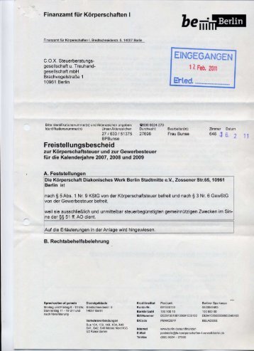 Freistellungsbescheid als PDF